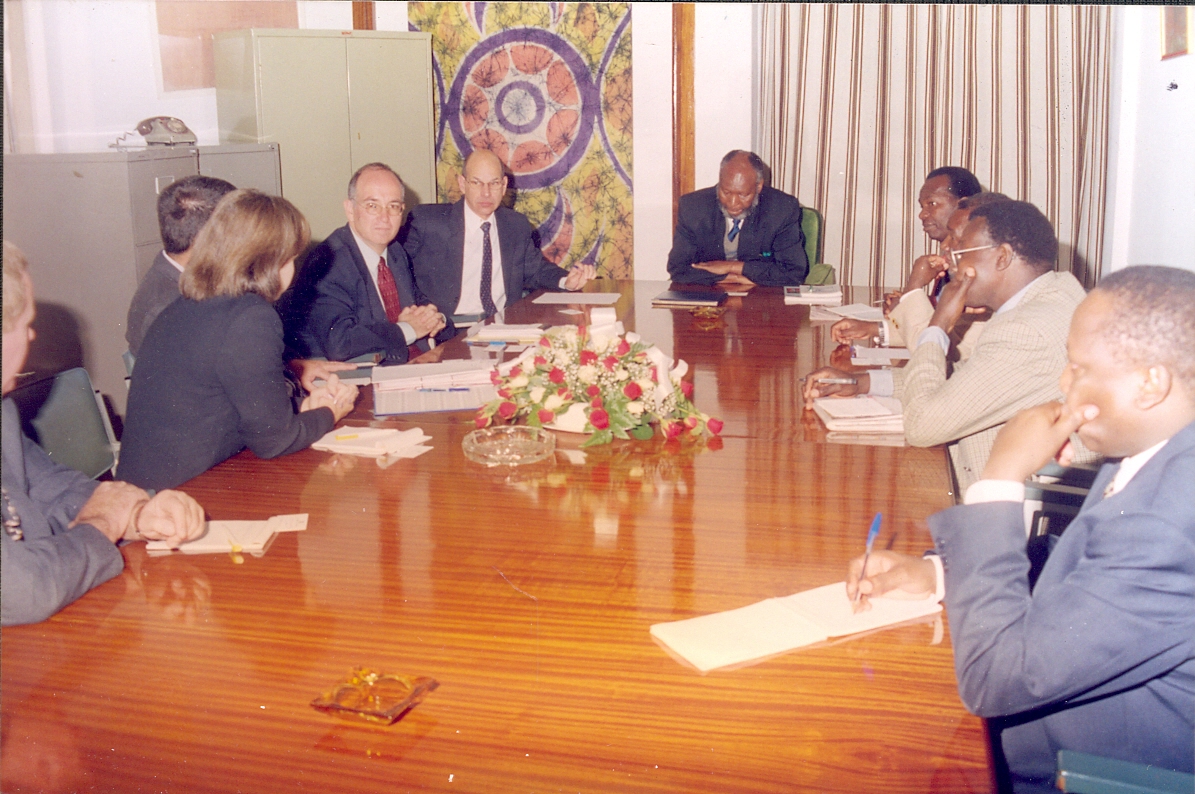 Courtesy call to VC Gichaga by Israel Delegation. July 2000.