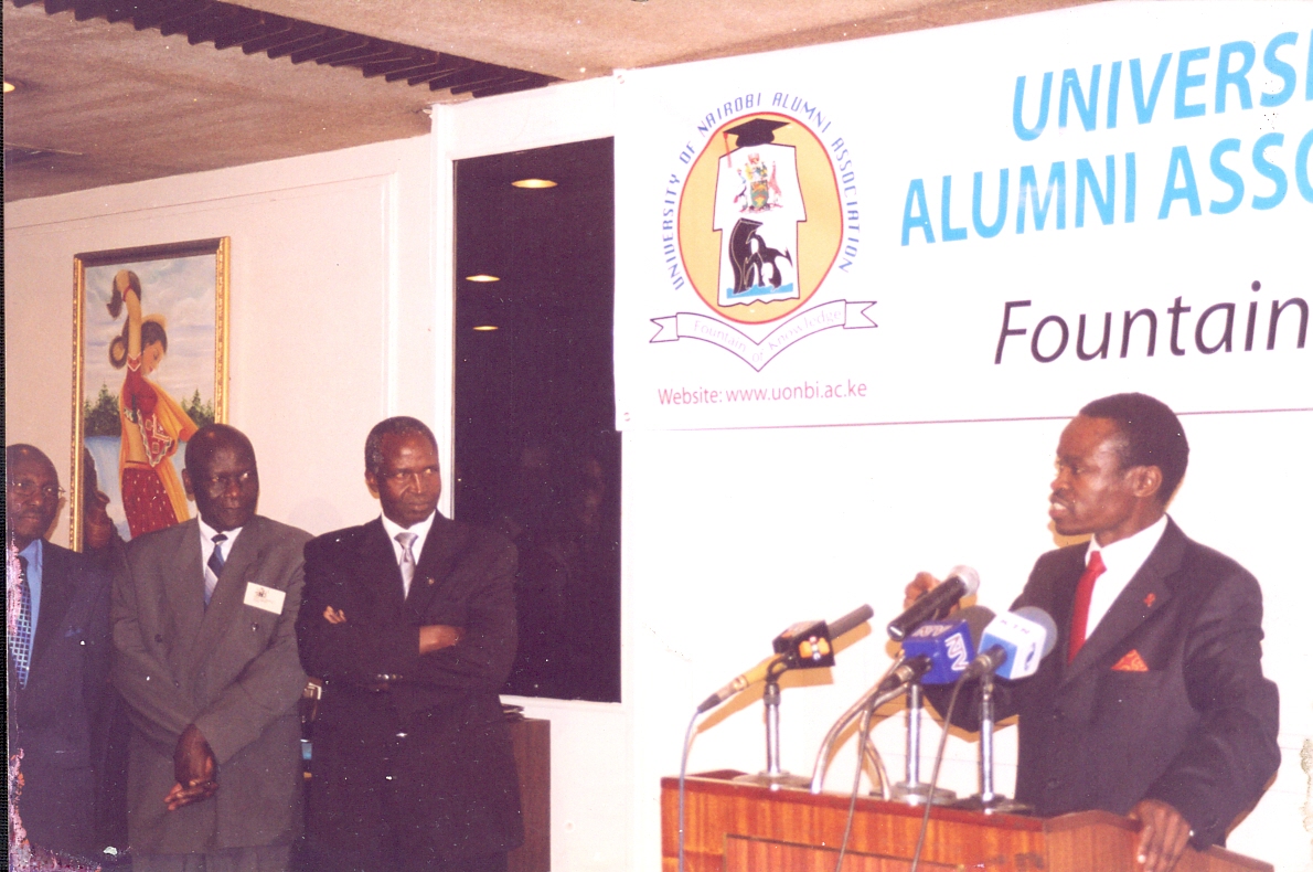 P.L.O Lumumba Addressing UoN Alumni Association Launch (June 2005)