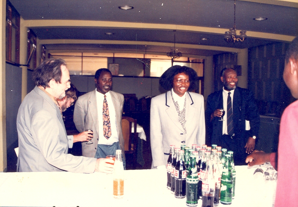 Prof. F. Gichaga in Signing of Assistance Agreement  to UoN from Belgium (1997)
