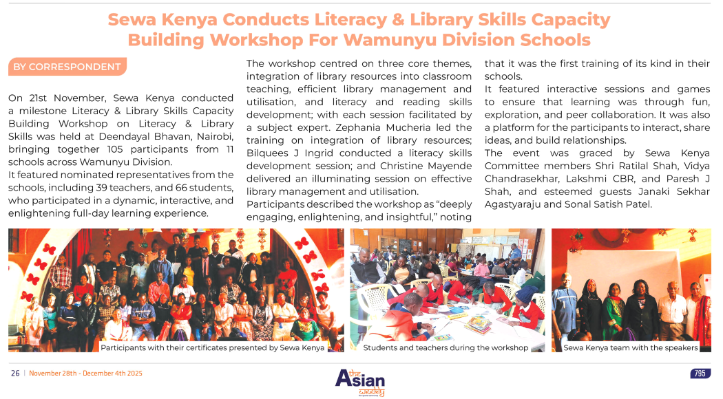 ​​Sewa Kenya Conducts Literacy & Library Skills Capacity Building Workshop 2