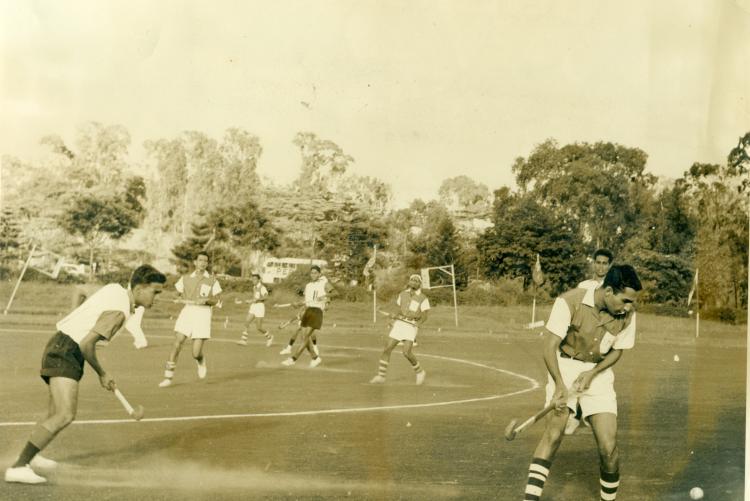 UoN Male Students Playing Hockey in the Sports Grounds (1978)