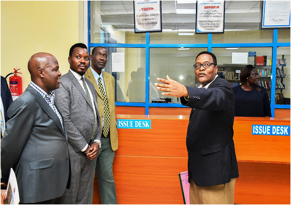 1. Dr. Mathews Owili Visits Kisumu Campus Library