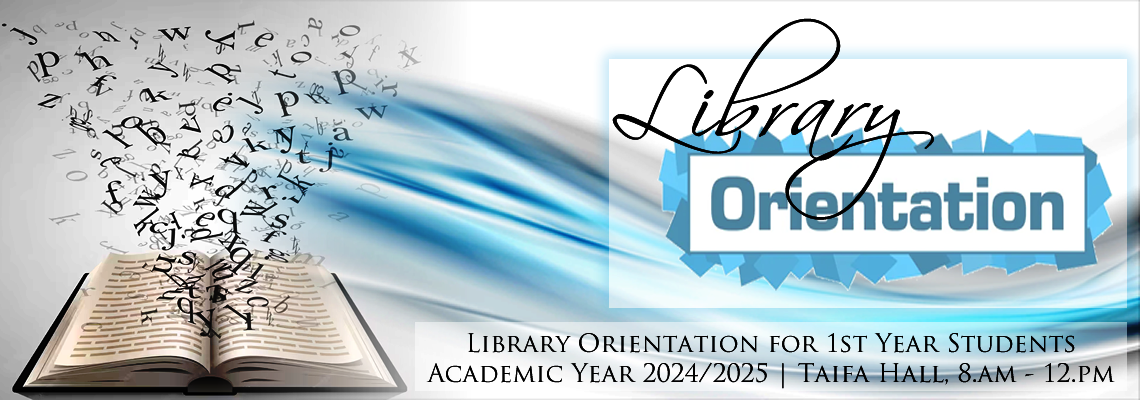 Library Orientation - 1st Year Students, 2024/2025